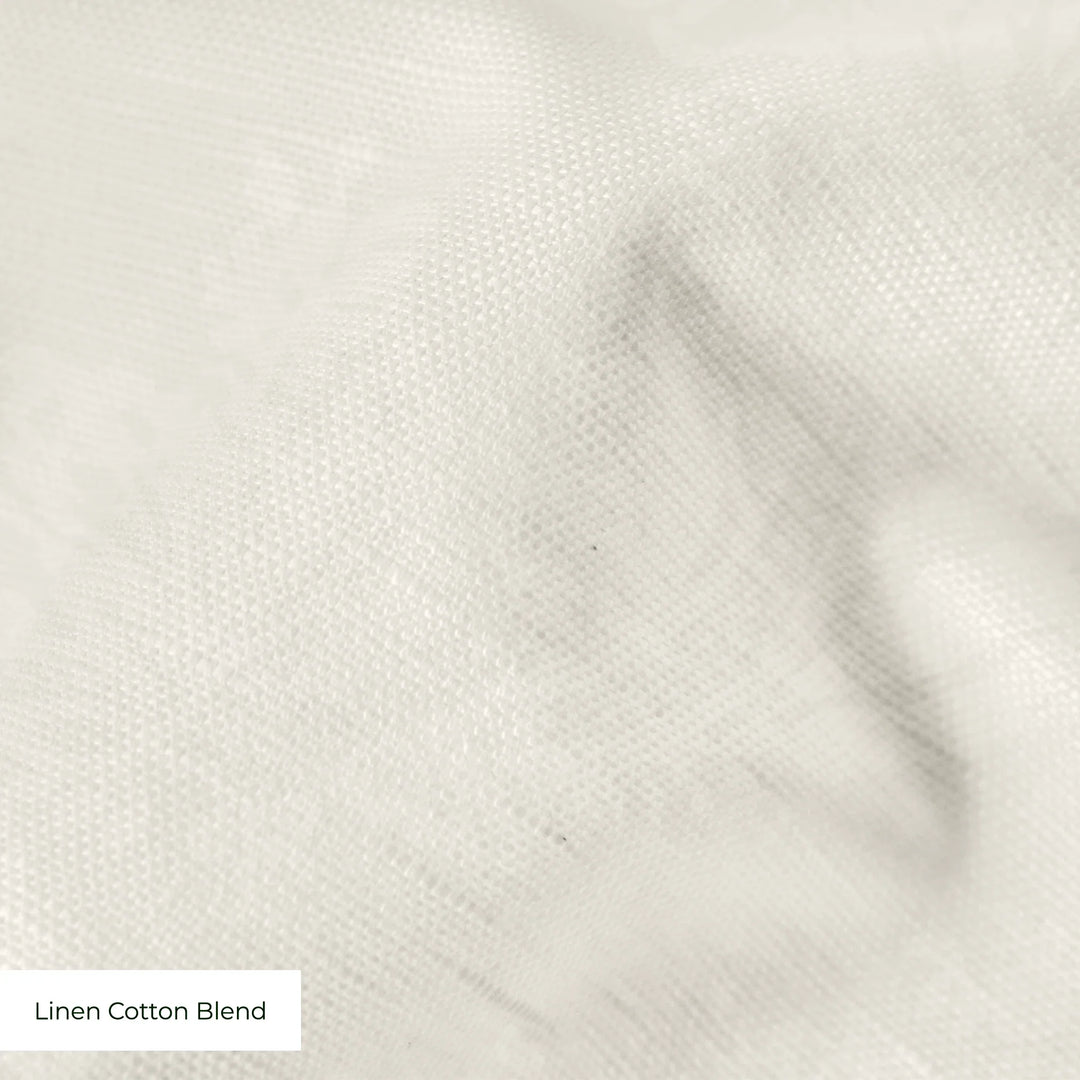 Cream early 20th century tone-on-tone brocade bouquets: linen cotton blend swatch close-up.