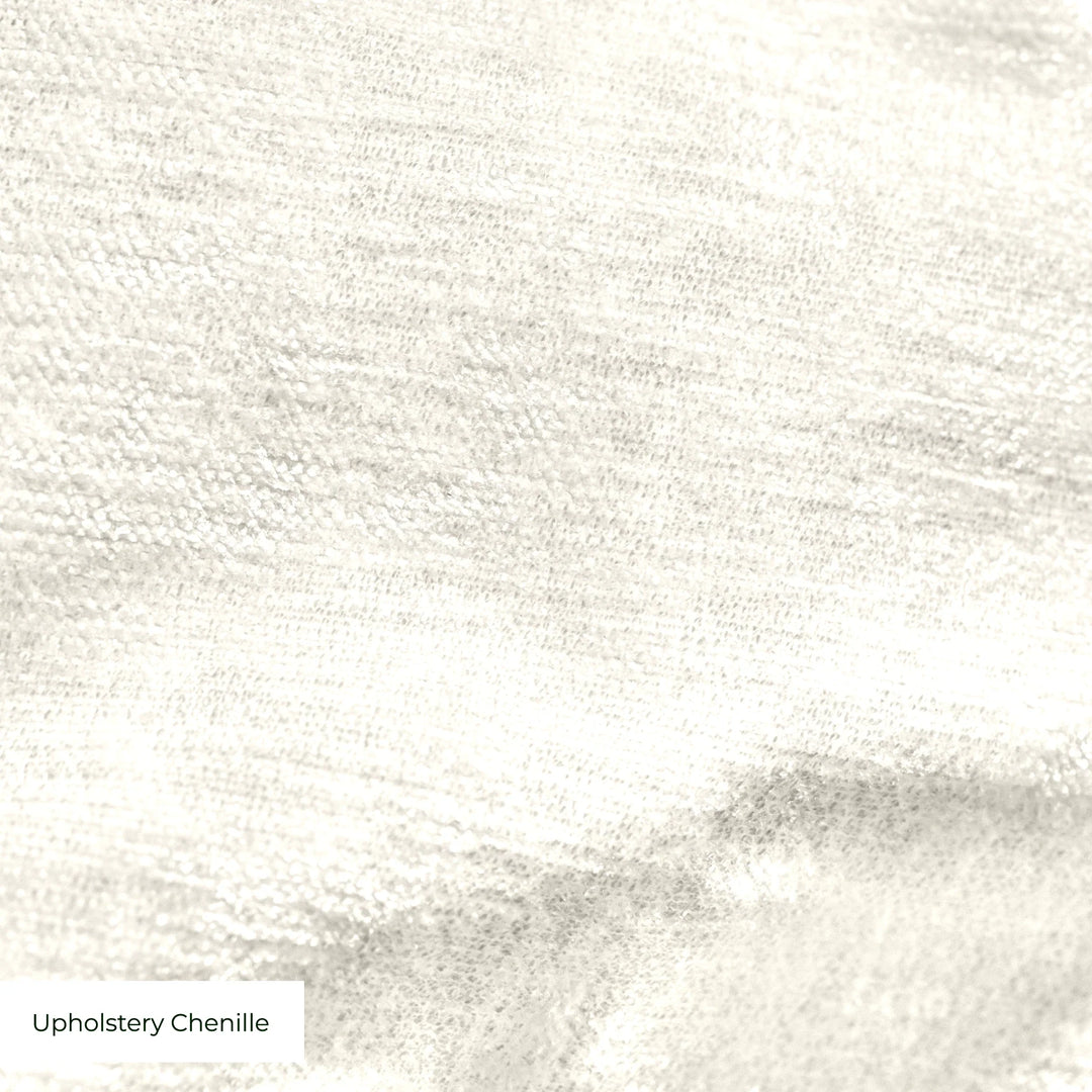 Cream early 20th century tone-on-tone brocade bouquets: upholstery chenille swatch close-up.