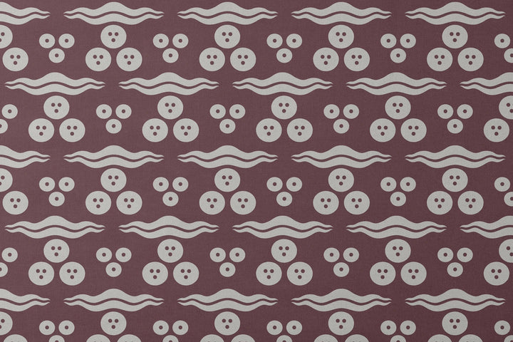 Chintamani Imperial, Blackcurrant / Travertine Fabric