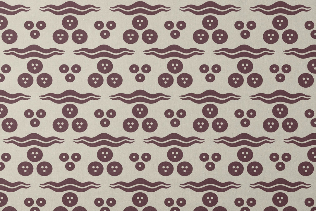 Chintamani Imperial, Sandstone / Blackcurrant Fabric