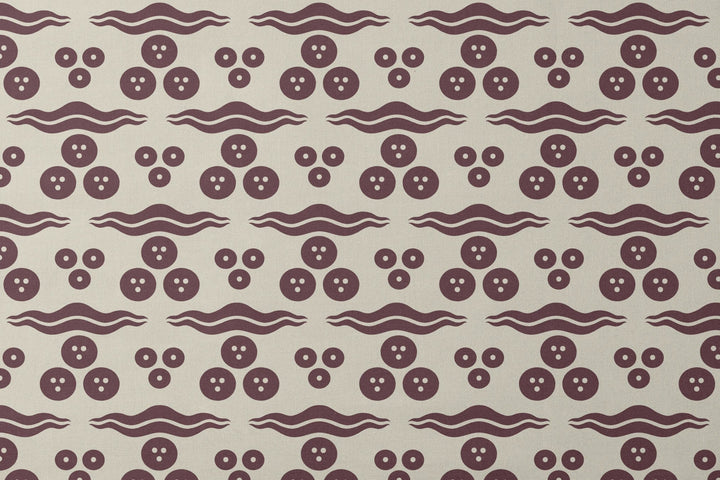 Chintamani Imperial, Sandstone / Blackcurrant Fabric