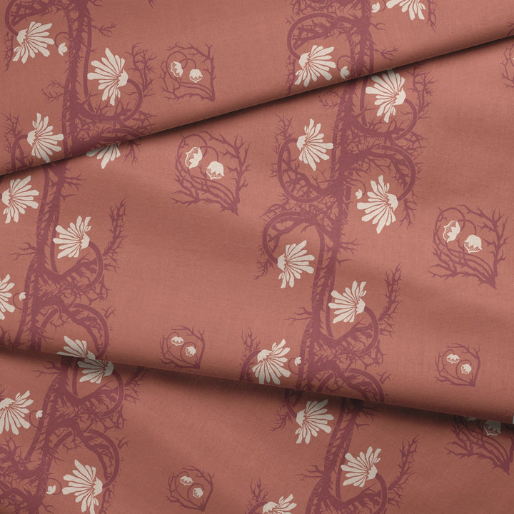 Marguerite, Terracotta / Pomegranate Fabric by the Yard