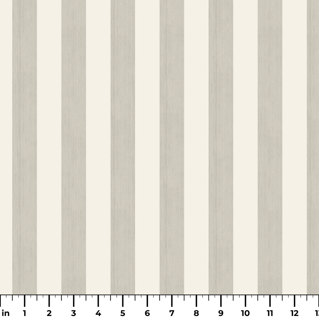 Collins Stripe: Ivory Fabric by the Yard