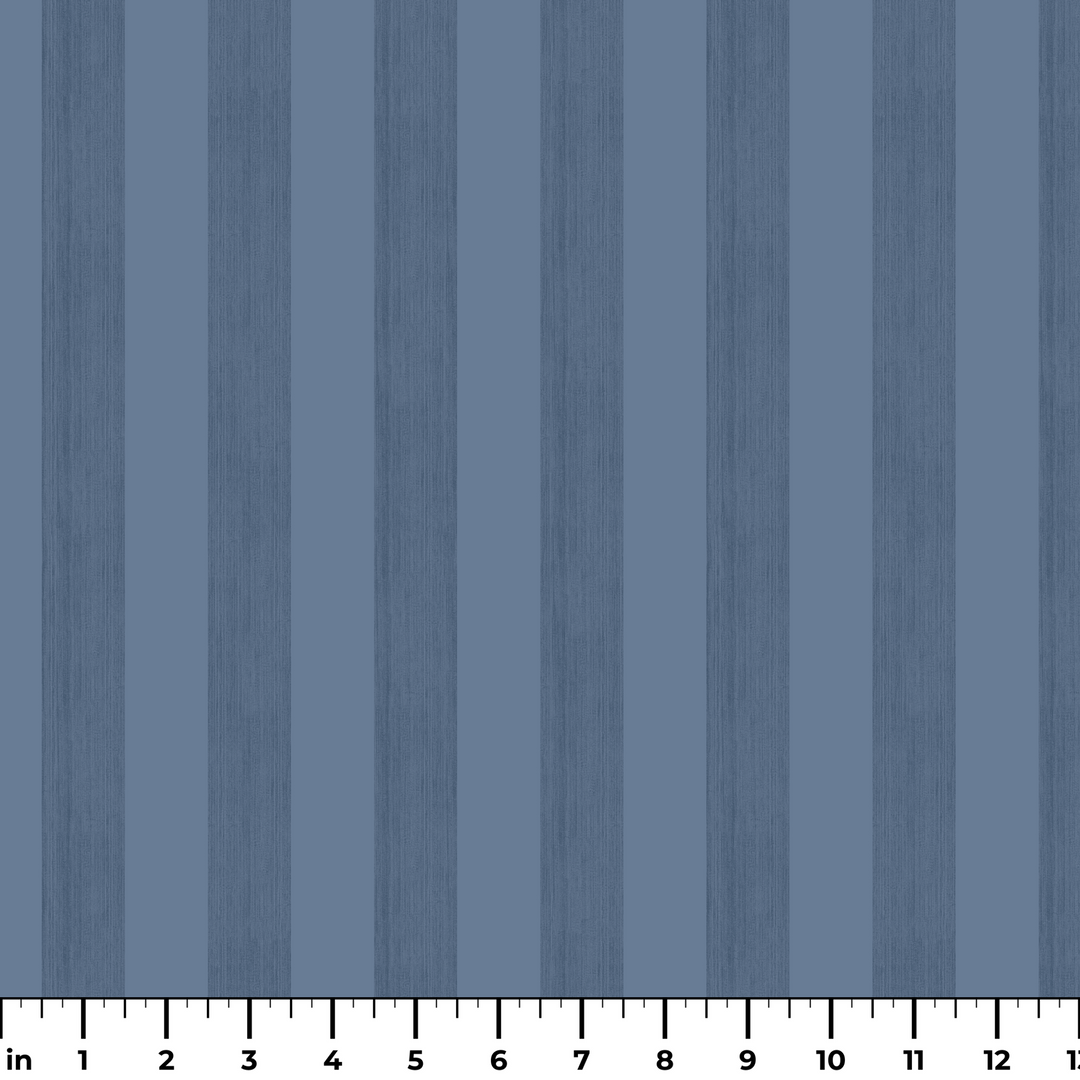 Collins Stripe: Dusty Blue Fabric by the Yard