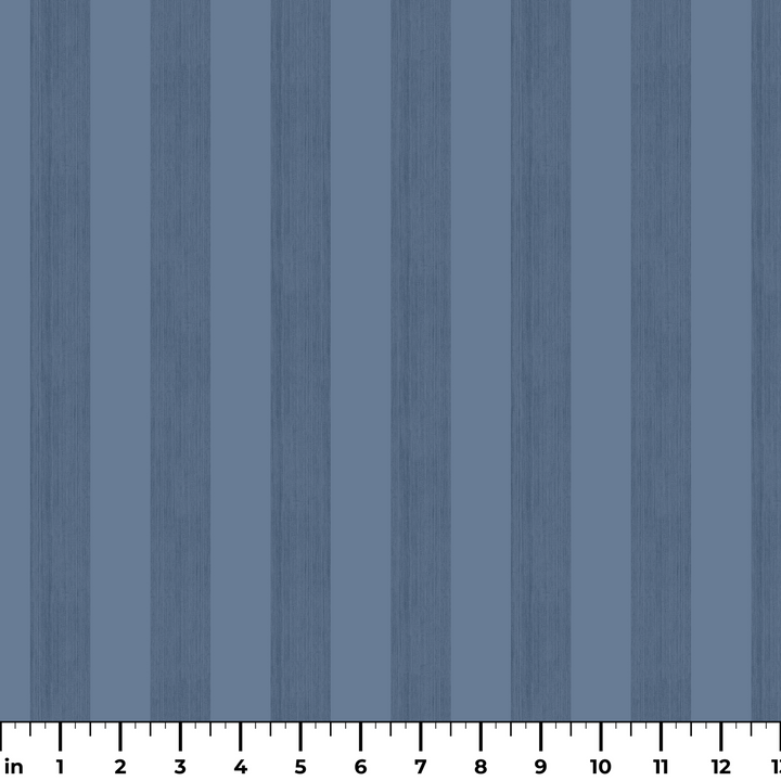 Collins Stripe: Dusty Blue Fabric by the Yard