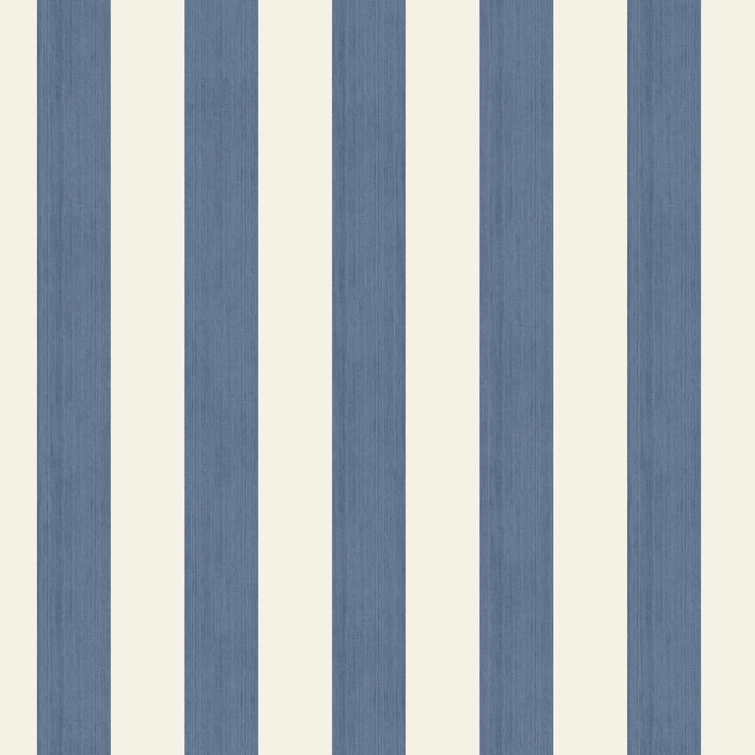 Greyed blue and ivory 19th century equal-width stripe, blue striated: seamless repeating pattern tile for fabric by the yard.