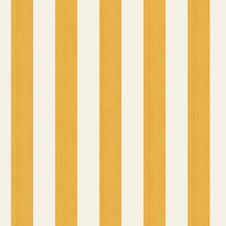 Marigold and ivory 19th century equal-width stripe, yellow striated: seamless repeating pattern tile for fabric by the yard.