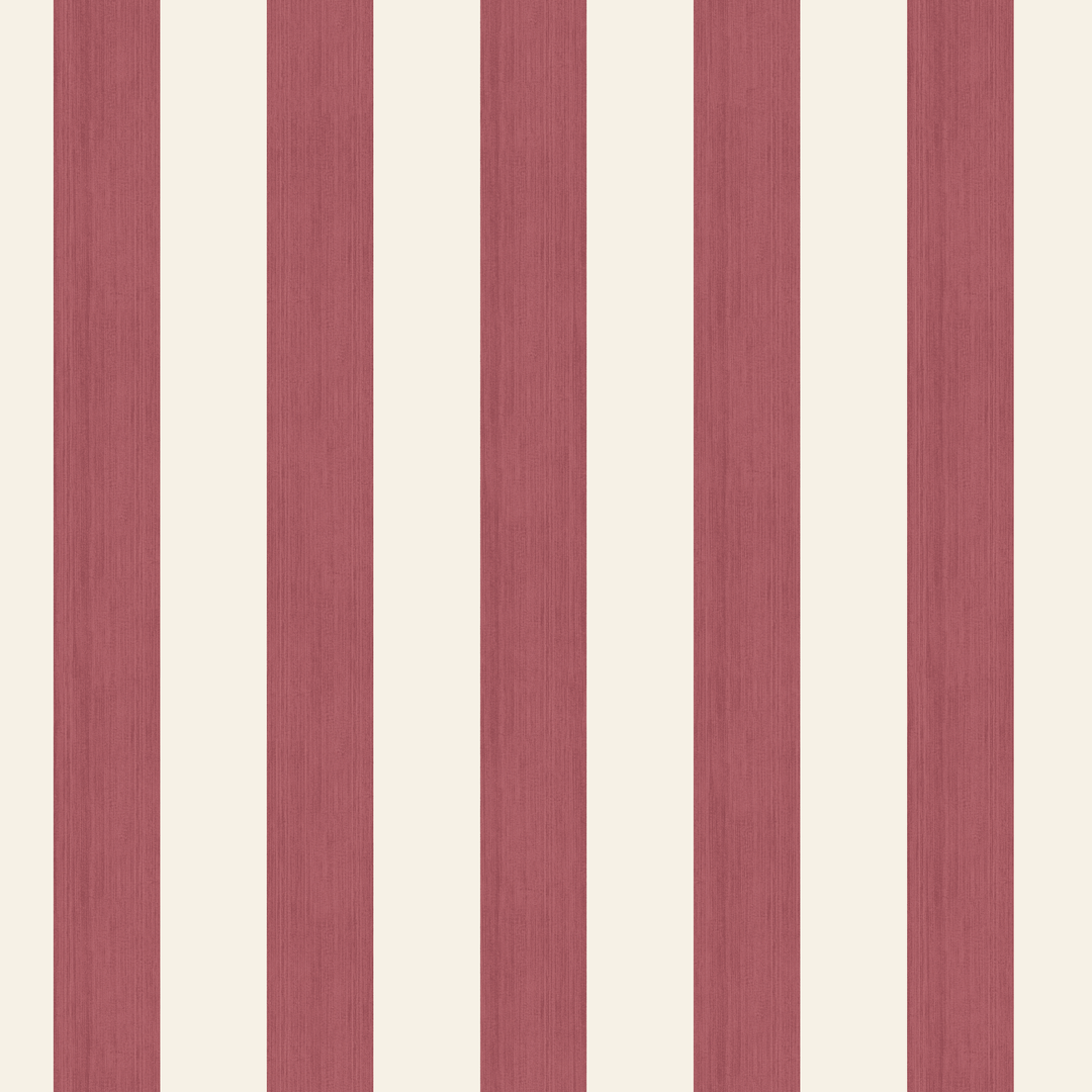 Dusty red and ivory 19th century equal-width stripe, red striated: seamless repeating pattern tile for fabric by the yard.