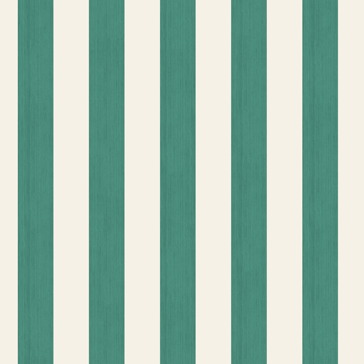 Blue-green and ivory 19th century equal-width stripe, green striated: seamless repeating pattern tile for fabric by the yard.