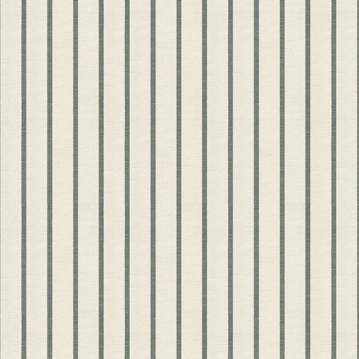 Grey-green woven-texture pencil stripe on a beige ground: flat wallpaper pattern preview