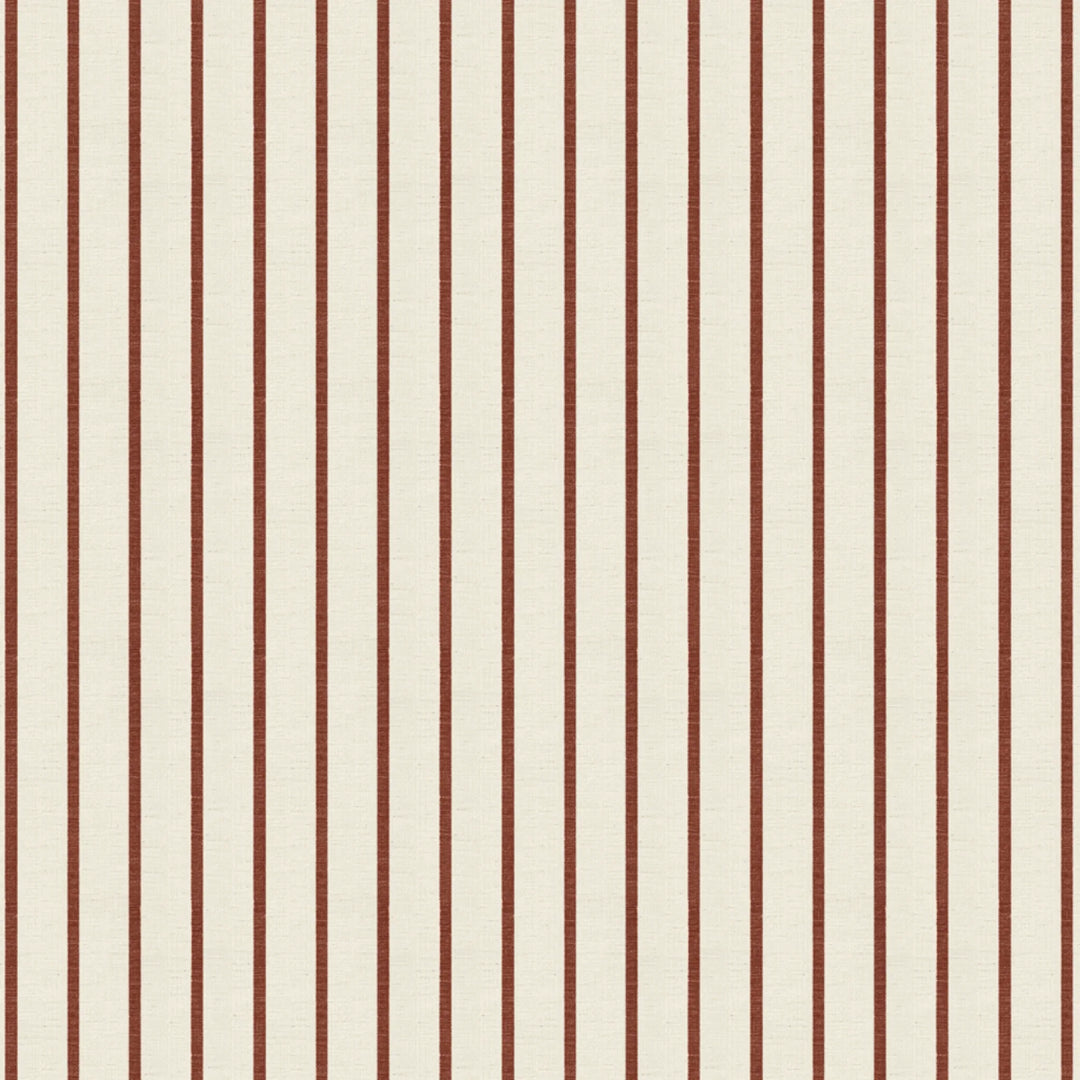 Brown woven-texture pencil stripe on a beige ground: flat wallpaper pattern preview