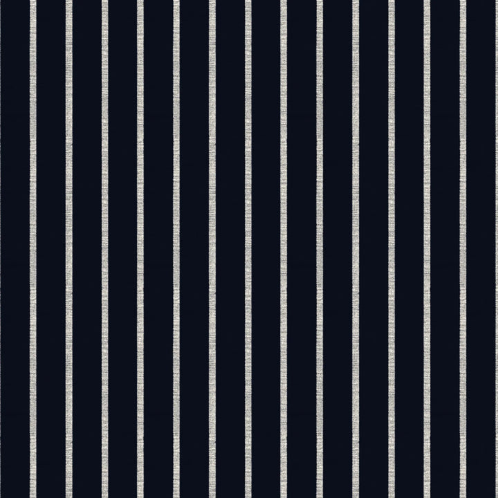 White woven-texture pencil stripe on a navy ground: flat wallpaper pattern preview