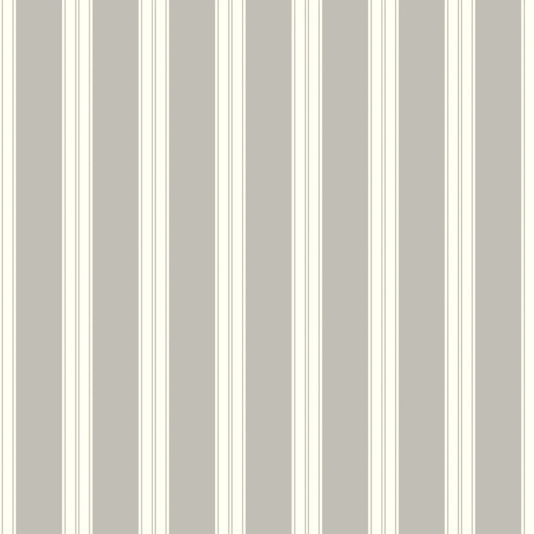 White 19th century double-band stripe on a grey ground: flat wallpaper pattern preview