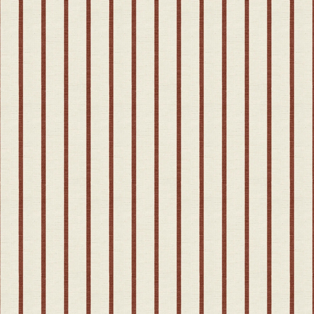 Brown woven-texture pencil stripe on a beige ground: flat wallpaper pattern preview