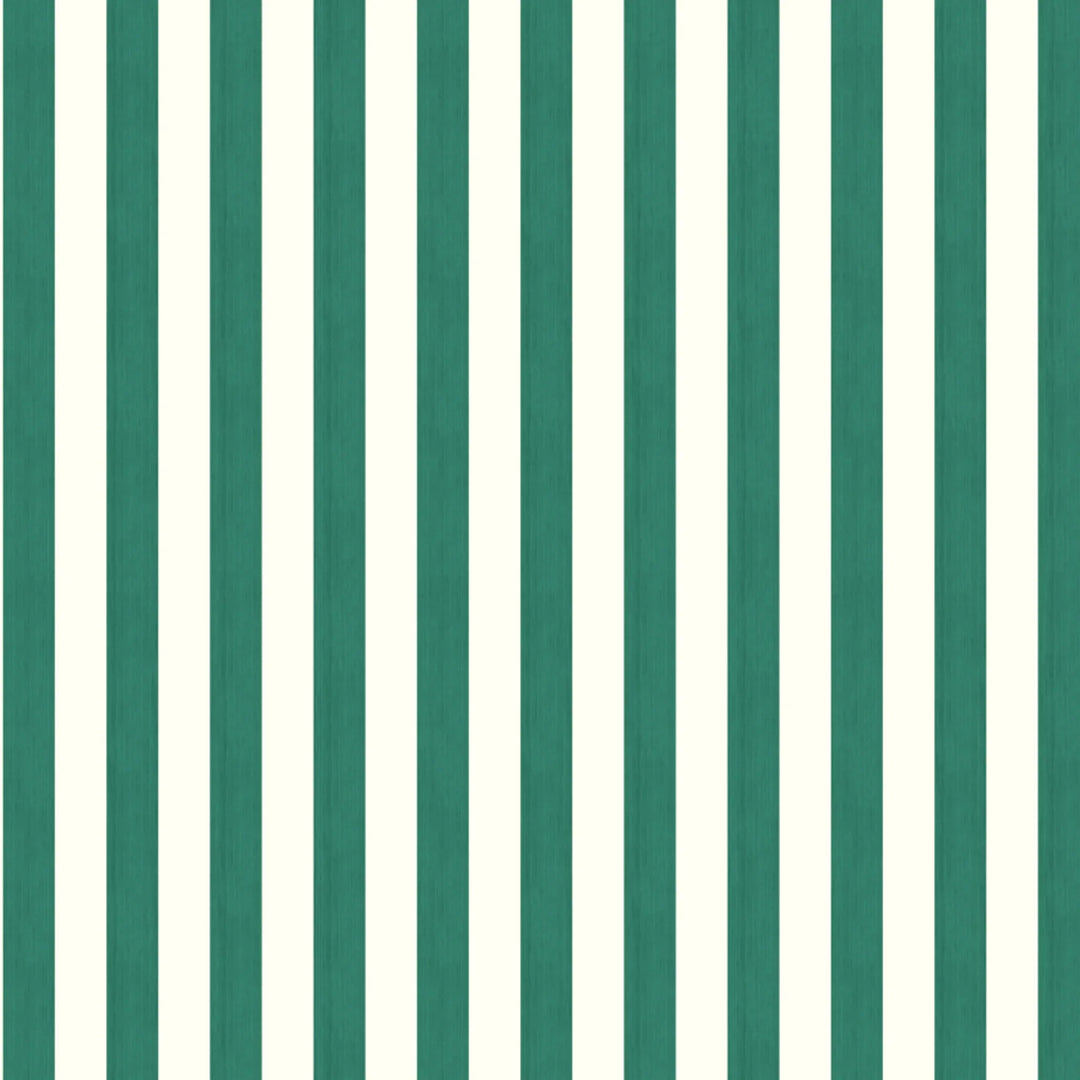 Blue-green and ivory 19th century equal-width stripe, green striated: flat wallpaper pattern preview