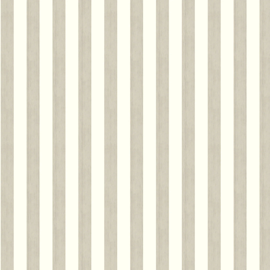 Cream and greige 19th century equal-width stripe, greige striated: flat wallpaper pattern preview