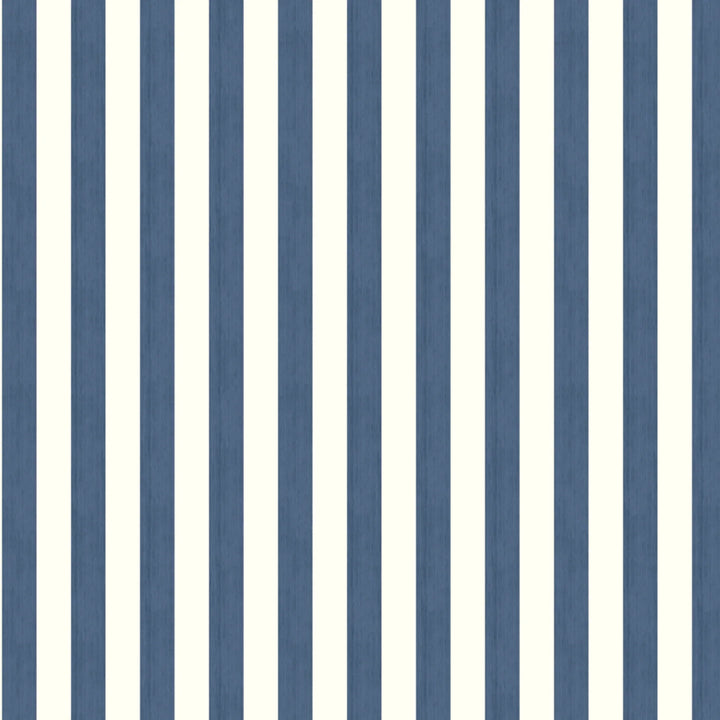 Greyed blue and ivory 19th century equal-width stripe, blue striated: flat wallpaper pattern preview