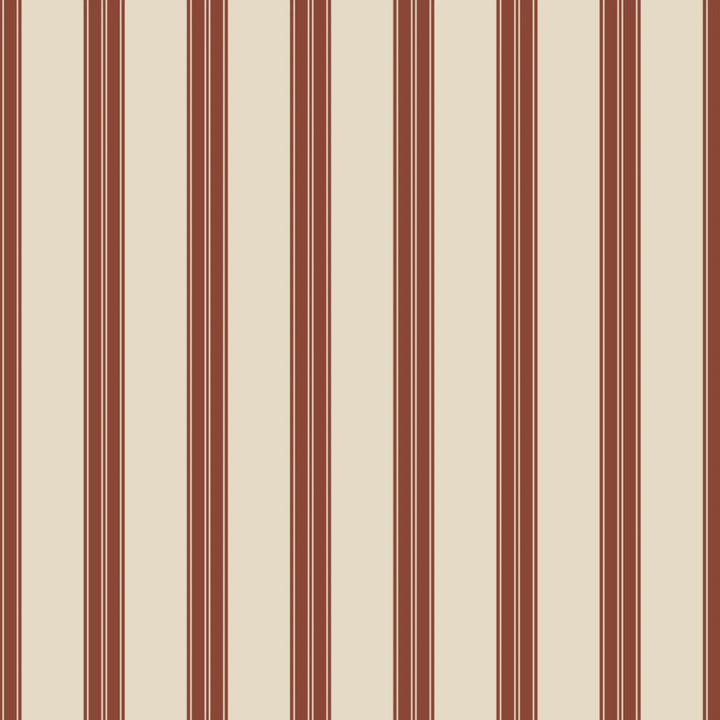 Brown 19th century double-band stripe on a beige ground: flat wallpaper pattern preview