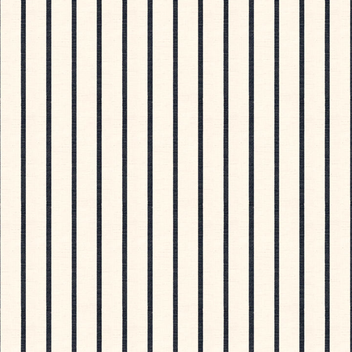 Navy woven-texture pencil stripe on a white ground: flat wallpaper pattern preview