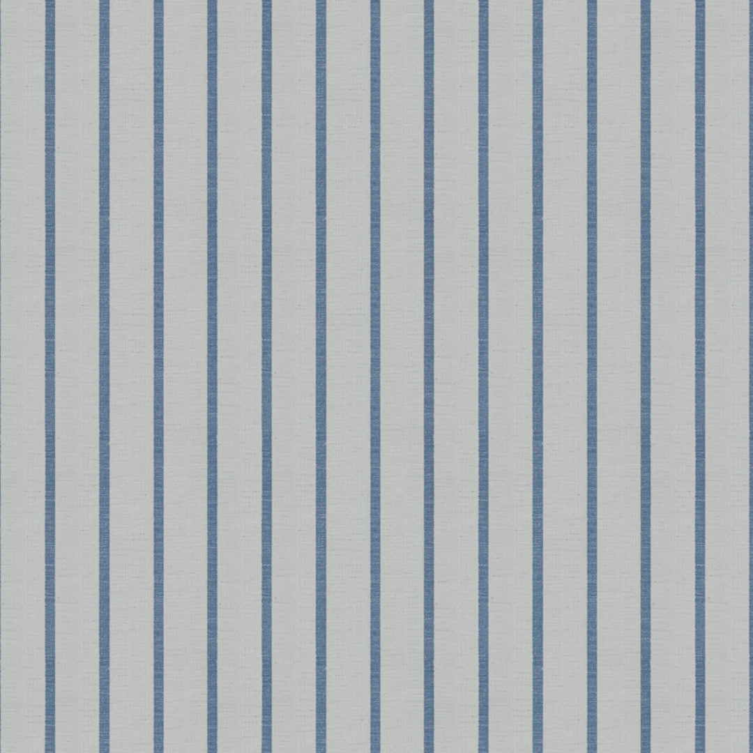 Muted blue woven-texture pencil stripe on a grey ground: flat wallpaper pattern preview