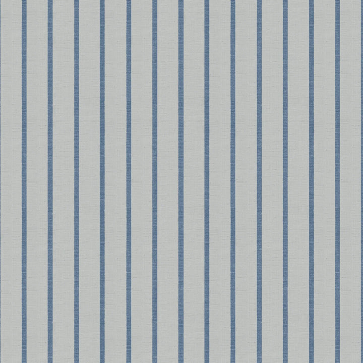 Muted blue woven-texture pencil stripe on a grey ground: flat wallpaper pattern preview
