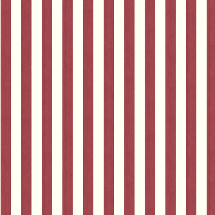 Dusty red and ivory 19th century equal-width stripe, red striated: flat wallpaper pattern preview