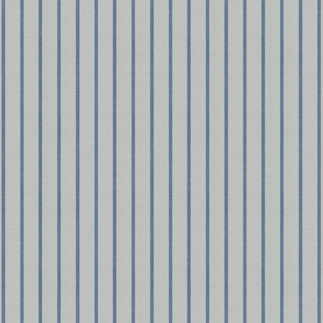 Muted blue woven-texture pencil stripe on a grey ground: flat wallpaper pattern preview
