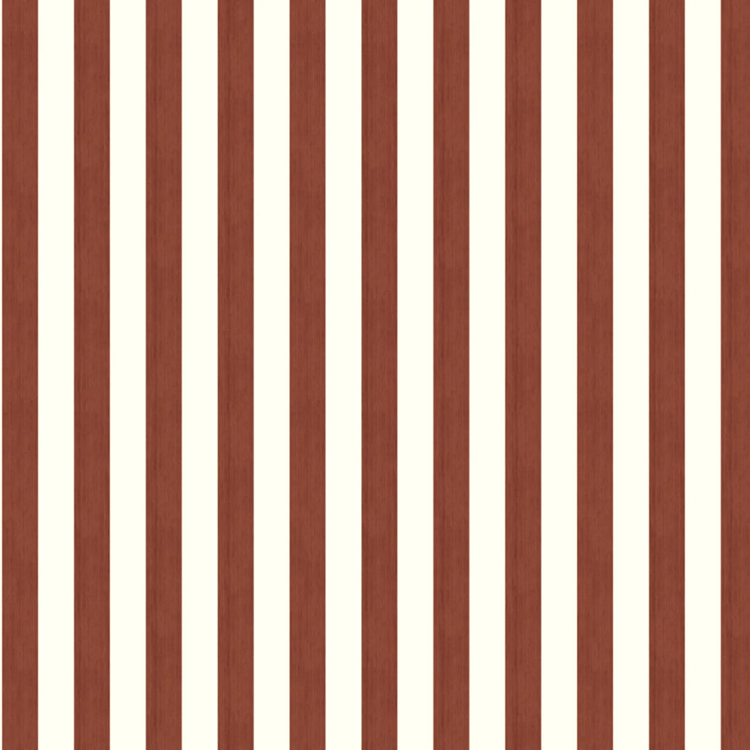 Warm brown and ivory 19th century equal-width stripe, brown striated: flat wallpaper pattern preview